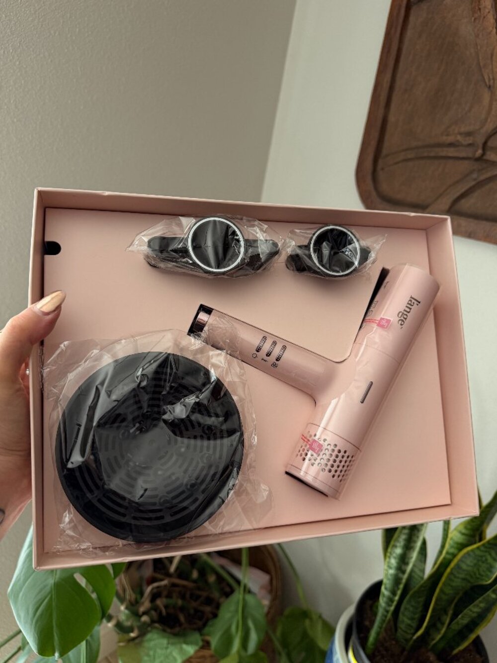 NEW L'ange Le Styliste Luxe Digital Hair Dryer Blush Pink Open Box